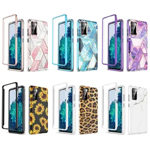 2022 Gratis Sample Tpu + Pc Dual Layer Imd Mobiele Telefoon Case Covers Voor Samsung S22 S22 Ultra S20FE S20 s20 + Marmer Telefoon Case