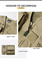 Gilet de photographie multi-poches pour homme, léger, décontracté, pour la pêche à la mouche, le travail, le safari, les voyages, le cargo