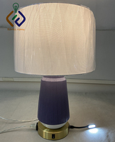 Lampe de chevet en céramique pour chambre King Queen, hôtel Kawell Zhongshan, avec port de charge USB sur la base, style Staybridge Suites