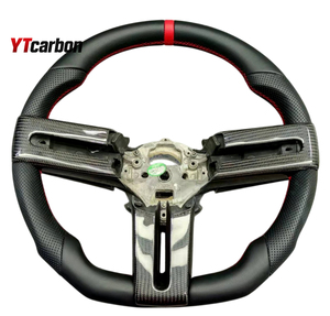 Volante in vera fibra di carbonio YTcarbon per Mustang GT 05-10, <span class=keywords><strong>accessori</strong></span> interni auto, stile racing personalizzato - Product Image 5