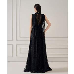 Ropa de mujer, vestido elegante de moda para mujer, bufanda con efecto de encaje ZUKA, VESTIDO LARGO adjunto, Panel trasero largo, ropa de moda para mujer - Product Image 4