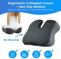 Coussin de siège en mousse à mémoire de forme haute densité avec bord avant incliné pour chaise de bureau, confort pour les longues sessions et soutien des jambes