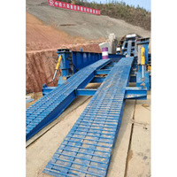 Tréteau hydraulique inversé avec rampe d'accès avant rétractable pour la construction de conduites souterraines profondes dans les régions alpines