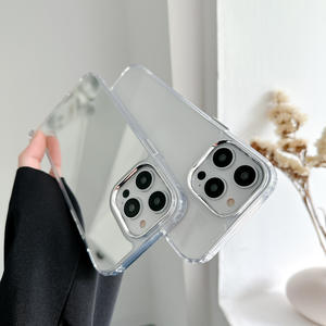 Funda Protectora para Teléfono con Espejo Plateado de Lujo para Mujeres y Niñas, Resistente a Golpes, para <span class=keywords><strong>iPhone</strong></span> 7 8 Plus XS <span class=keywords><strong>XR</strong></span> 11 12 13 14 Pro Max - Product Image 2