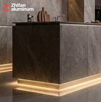 Plinthe décorative en aluminium pour cuisine, étanche et résistante à l'huile, profilé de base pour meuble sous comptoir