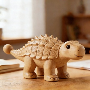 ไดโนเสาร์ไม้แกะสลักแบบสั่งทำพิเศษสำหรับเด็ก ของที่ระลึกพิพิธภัณฑ์เด็ก และของสะสมงานศิลปะ ผลิตในประเทศจีน - Product Image 5