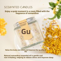 Lilin Kedelai Aroma Osmanthus Bunga Kering Buatan Tangan Berbentuk Blok Bebas Asap Aroma Niche untuk Kamar Tidur Rumah Ruang Dalam Ruangan
