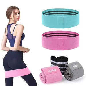 2023 Großhandel rutsch feste Beauty Resistance Bands Set Hip Circle Übung Fitness Stretch Stoff Booty Band für Beine Workout Glute