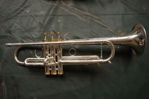 <span class=keywords><strong>Trompette</strong></span> en Sib bémol plaquée argent de style espagnol de bonne qualité (ETR-30) - Product Image 1