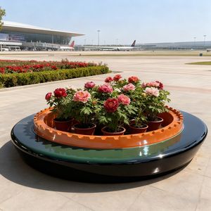 B36 Customizable FRP Midcentury Leisure Chair Planting Function Durable Eco-Friendly for Public Areas Gardens 20-Year OEM - Product Image 1