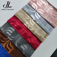 Tissu de rideau jacquard occultant et isolant thermique, motif personnalisé, couleur assortie, 100% polyester, échantillon stable, production en gros