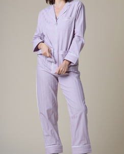 Set Loungewear Donna, Camicia <span class=keywords><strong>e</strong></span> Pantaloni, Vestibilità Comoda, 2 Pezzi, Morbido Pigiama Casual, Set Pigiama Lungo in Cotone con Ricamo a Cuore - Product Image 4