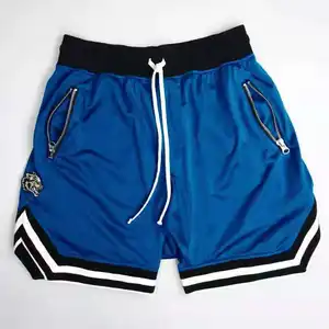 Excellent Quality Comfortable Polyester Gym Shorts Casual Pocket Zipper Shorts Beach Quick-Drying Running Shorts For Men