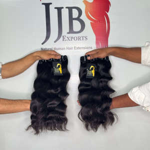 Extensiones de cabello natural ondulado sin procesar, cabello humano indio virgen con cutículas alineadas, en paquetes. - Product Image 1