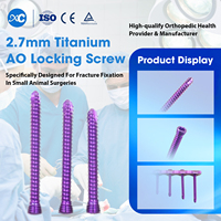 Implants orthopédiques vétérinaires, vis de blocage AO de 2,7 mm, implant chirurgical orthopédique, vis XC MEDICO, classe III, 1 an