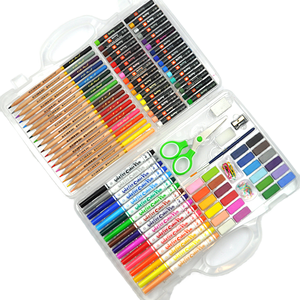 138 pezzi Art set Paint Draw Kit Box Include pastelli a olio pastelli a colori pastello matita per bambini - Product Image 1