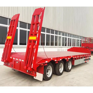 Camión semirremolque de cama baja Lowboy de servicio pesado 3 ejes 4 ejes 50ton 60ton Capacidad Camión Remolque - Product Image 3