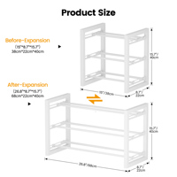 Range-chaussures extensible à 3 niveaux en fer, organisateur de chaussures réglable sur pied, pour salon, couloir, entrée, moderne, robuste, gain de place