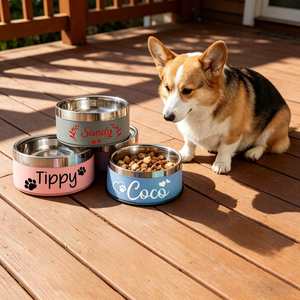 Tazón Personalizado para Perros, Tazón para Comida con Nombre, Comedero Antideslizante de Acero Inoxidable para Gatos, Tazones para Agua de Mascotas - Product Image 3