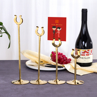 Support de menu en acier inoxydable, porte-numéro de table, porte-carte de table, pince pour étiquette alimentaire, présentoir de signalisation de table de mariage