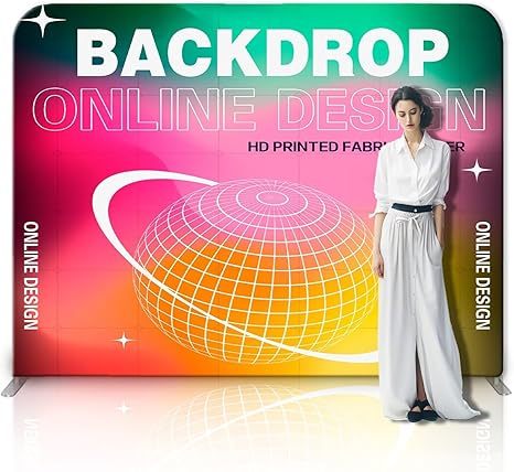 Backdrop Tension Fabric Display Frame Stand Photo Booth Backdrop