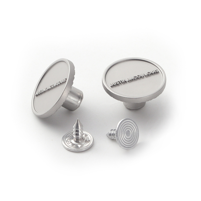 Fancy Brand Logo Design Zinc Alloy Buttons Jeans Rivet Custom Made Metal Buttons for Clothing