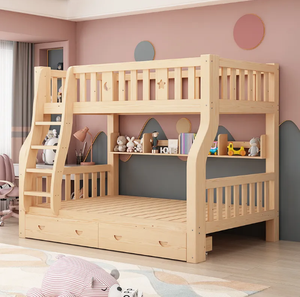 Steel <strong>Double</strong> Wooden <strong>Bunk</strong> <strong>Bed</strong> <strong>Bed</strong> Detachable Metal Frame <strong>Bunk</strong> <strong>Double</strong> Decked <strong>Bed</strong> - Product Image 3