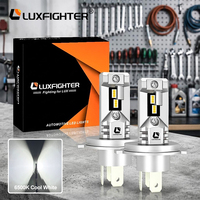 LUXFIGHTER Q12 lampu depan LED, lampu depan LED H1 H4 H7 H11 H13 Mini Csp 9005 C6 M8 F10 F30 tanpa kipas 9004