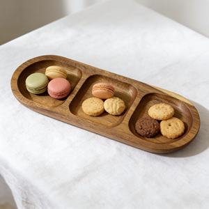 ถาดไม้ขนาดเล็กคุณภาพสูงสไตล์เรียบง่ายสำหรับใส่ผลไม้อบแห้งหรือเทียน ขายส่งจากโรงงาน - Product Image 3