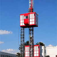 Ascenseur de chantier électrique à double cabine avec commande VFD, nouvelle génération, économe en énergie et efficace