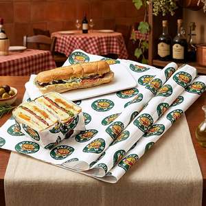 Wholesale Eco-Friendly Disposable PE Wax Coated <b>Wrapping</b> <b>Paper</b> Food Grade Custom Design Greaseproof Waterproof Sandwich <b>Paper</b> - Product Image 2