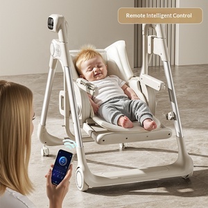 <span class=keywords><strong>Chaise</strong></span> haute pour bébé Three Little Fish, fonction de sommeil électrique intelligente, multifonctionnelle, pliable, inclinable, siège à bascule en alliage d'aluminium - Product Image 2