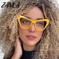 Lunettes anti-lumière bleue œil de chat rouges pour femmes et hommes 2026 – Montures optiques transparentes avec verres clairs