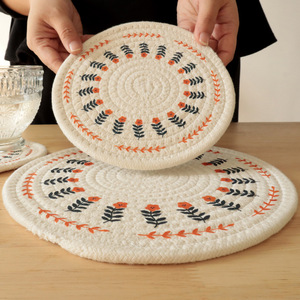 Manteles Individuales Redondos Creativos con Diseño Floral, Aislantes del Calor, para Decoración de Mesa, Origen Shandong - Product Image 4
