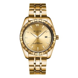Juego de Relojes de Pareja de Acero Inoxidable Clásicos con Logotipo Personalizado al por Mayor, Esfera Negra con Números Romanos - Product Image 2