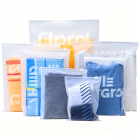 Sacs d'emballage en plastique givré personnalisés Creatrust avec votre logo, en polyéthylène recyclé, pour vêtements, avec fermeture éclair