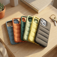 Étui pour téléphone portable Apple Iphone 16, rembourré de coton, protection contre les chutes, couleur unie, texture, anti-traces de doigts, étui en cuir