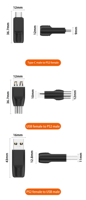 Adaptor USB ke Dual PS/2 Plug and Play, Konverter USB Male ke PS2 Female untuk Keyboard dan Mouse Legacy, Desktop, Laptop