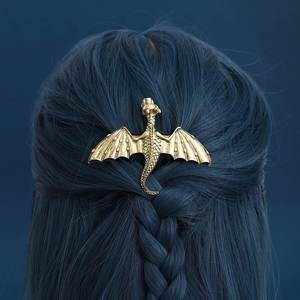 Vintage Viking Dragon Hairpin Fashionable and Elegant Women's Retro Nordic Norwegian Style Hair Accessory Hair <b>Clips</b> - Product Image 3
