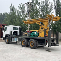 Foreuse rotative montée sur camion pour puits d'eau, avec moteur diesel et compresseur d'air, faible coût d'entretien