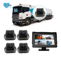 Cámara Trasera Inalámbrica con Monitor de Reversa de 360 Grados y Campo de Visión de 210°, DC 12V, Ajuste Universal, Sensor CMOS de 200W