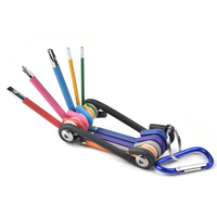 Kualitas Tinggi Mini Kecil 9 Pcs Kustom Hybrid Campuran Universal Colorful Lipat Allen Hex Key Torx Alat Kunci Pas Set