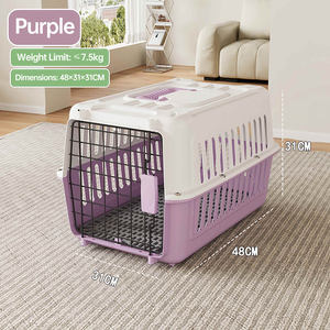 Transportín de Plástico Pequeño para Mascotas con Puerta de Alambre de Hierro, Transpirable, para Gatos y Perros Pequeños - Product Image 5