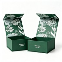Boîte en carton rigide pliable avec fermeture magnétique, logo personnalisé, emballage recyclable pour vêtements et chaussures, vente en gros