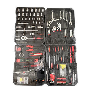 新品到着187pcハンドツールセット1/2 "1/4" 博士ソケットセット自動修理ツールキットアルミ合金ギフトボックストロリーケースツールセット - Product Image 5