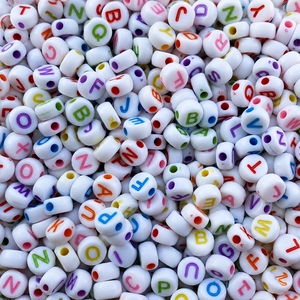<span class=keywords><strong>Perles</strong></span> de <span class=keywords><strong>lettres</strong></span> A à Z personnalisées en acrylique, plastique, lucite, carrées, rondes, plates, colorées, <span class=keywords><strong>perles</strong></span> souriantes pour la fabrication de bijoux et les loisirs créatifs pour enfants - Product Image 1