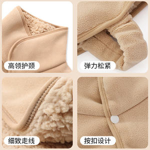 ผ้าคลุมไหล่ขนแกะสำหรับฤดูใบไม้ร่วงและฤดูหนาว สำหรับผู้หญิงหลังคลอด ช่วยรักษาความอบอุ่น สีเบจ สีคาเมล สีชมพู รองรับต้นคอ ช่วยดูแลสุขภาพและนวดผ่อนคลาย - Product Image 5