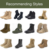 Bottes tactiques Yakeda en cuir imperméables pour le désert, bottes de combat à la cheville, chaussures tactiques en caoutchouc pour l'extérieur, bottes de randonnée