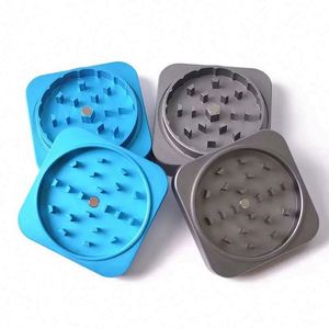 55mm Square Aluminum Alloy <b>Herb</b> <b>Grinder</b> 2-layer Smoking <b>Grinder</b> Custom Logo - Product Image 3