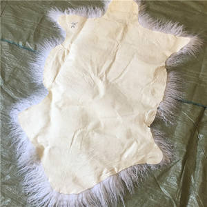Plaques en peau de mouton bouclée naturelle Peau d'agneau Jeté de canapé-lit - Product Image 4
